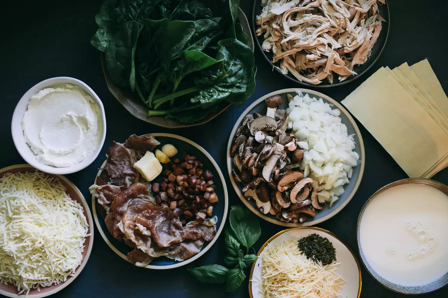 ingrédients de lasagne alfredo