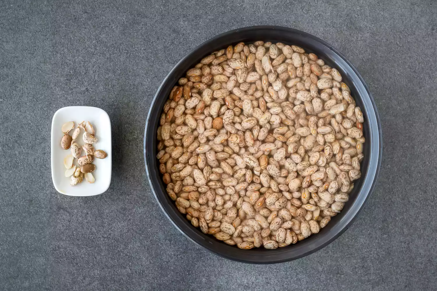 Haricots pinto dans une casserole