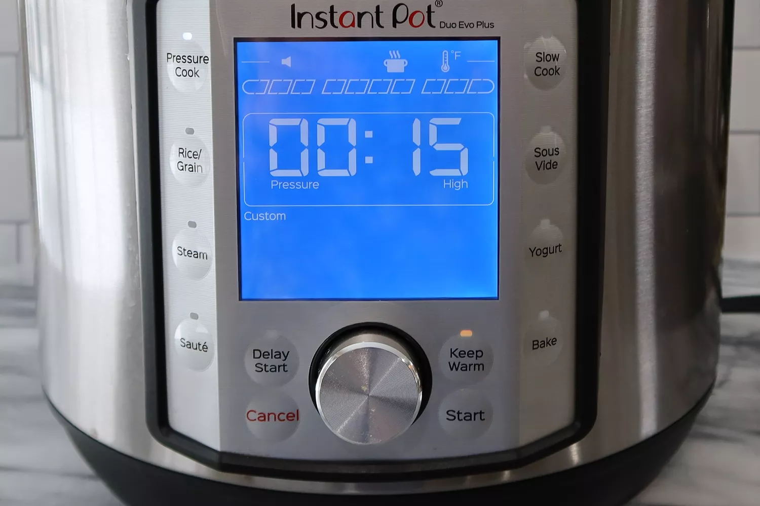 set the instant pot timer