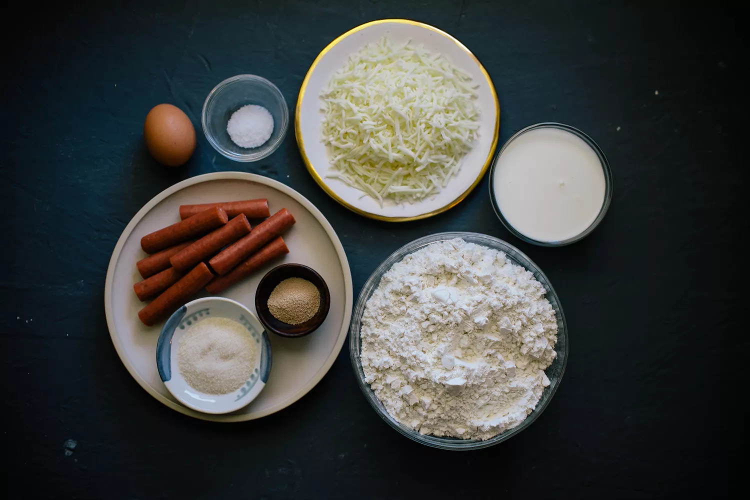 Ingrédients pour les rouleaux de pepperoni