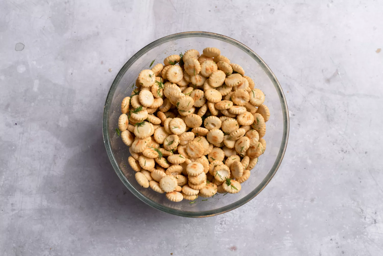 Crackers aux huîtres ajoutés au mélange ranch