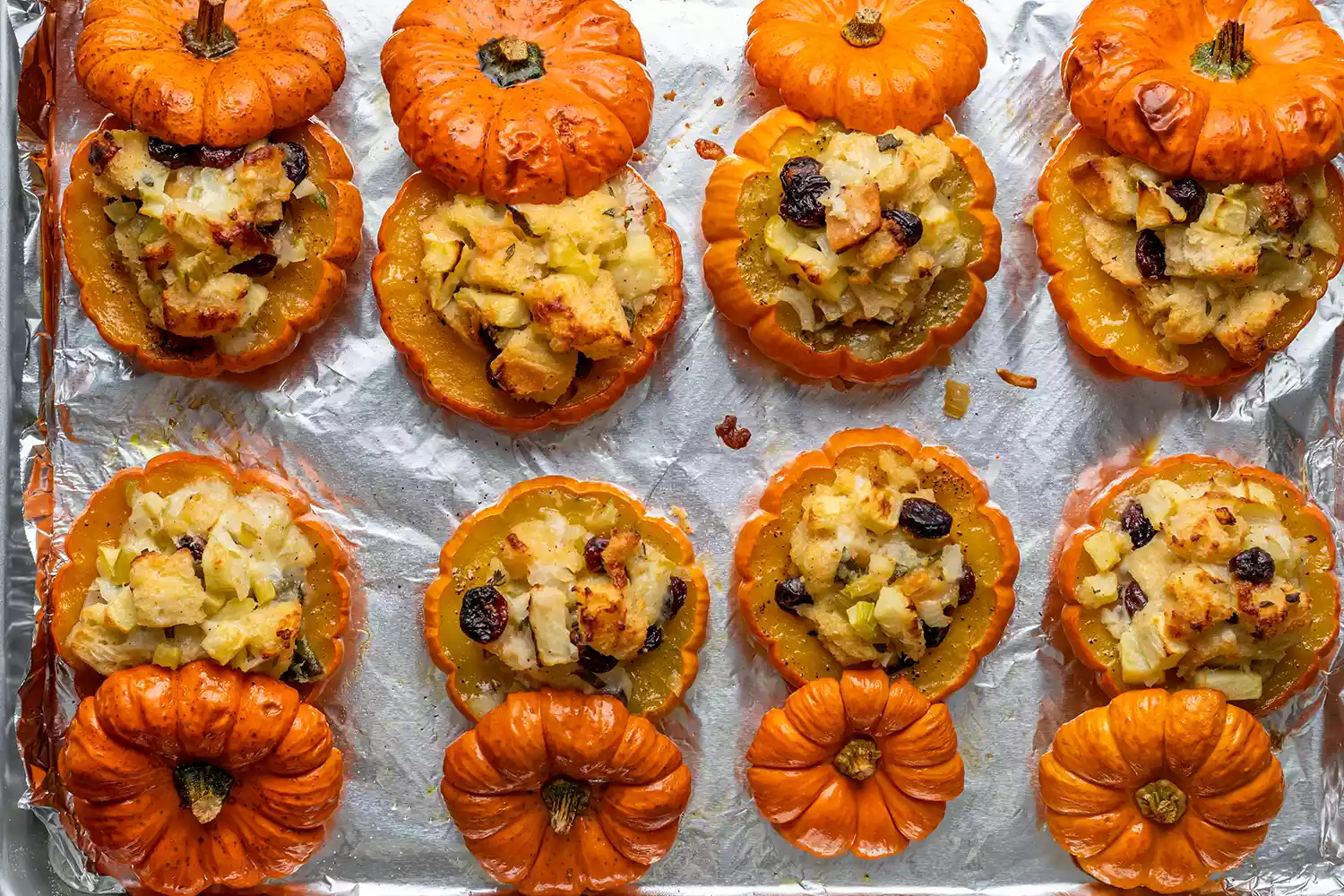 baked mini stuffed pumpkins