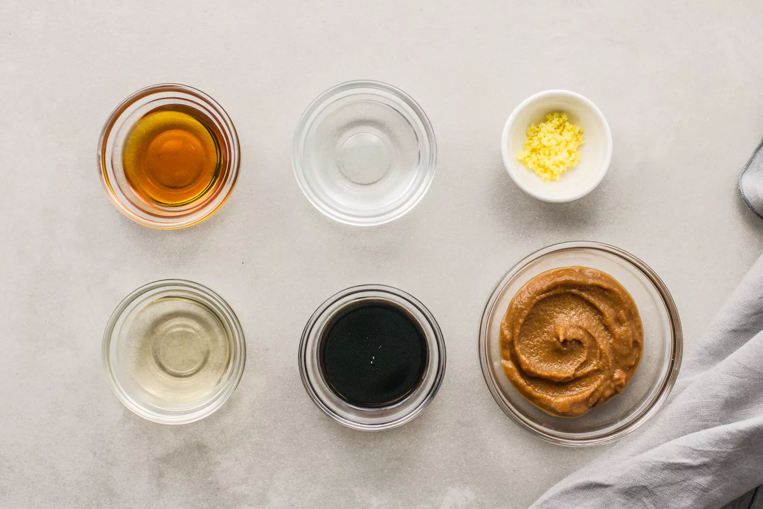 Ingrédients pour la vinaigrette